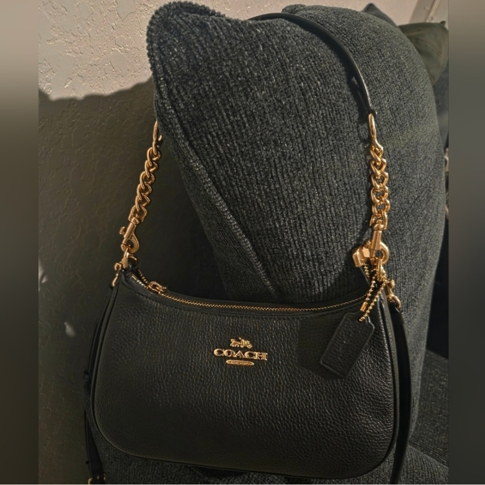 Coach Black and Gold Shoulder Bag
